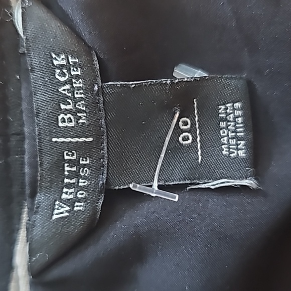 White House Black Market Size 00 Tan Black Double Breasted Blazer - Picture 6 of 7